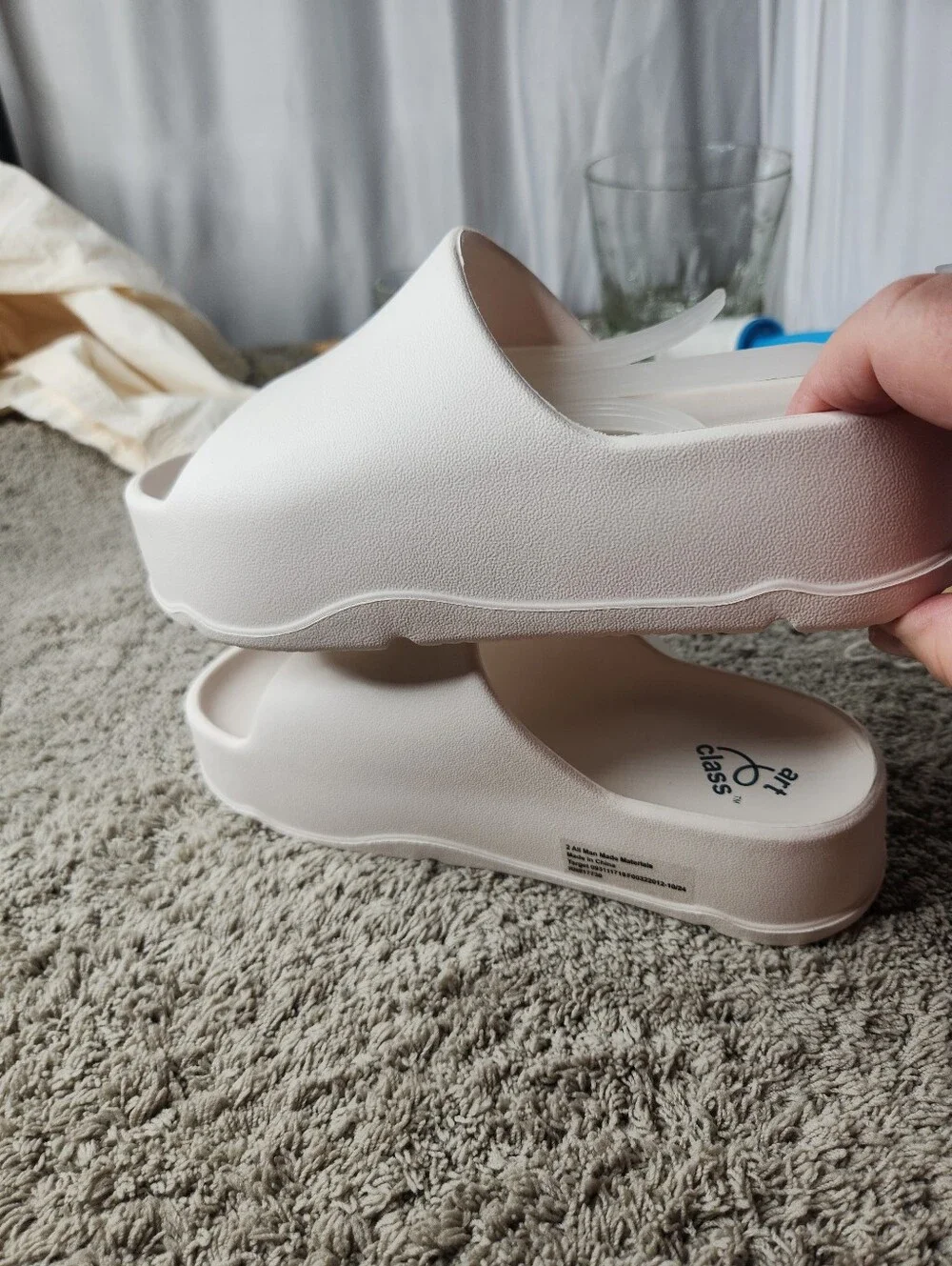 Kids' Edie Platform Slip-On  Slide Sandals - art class White 2